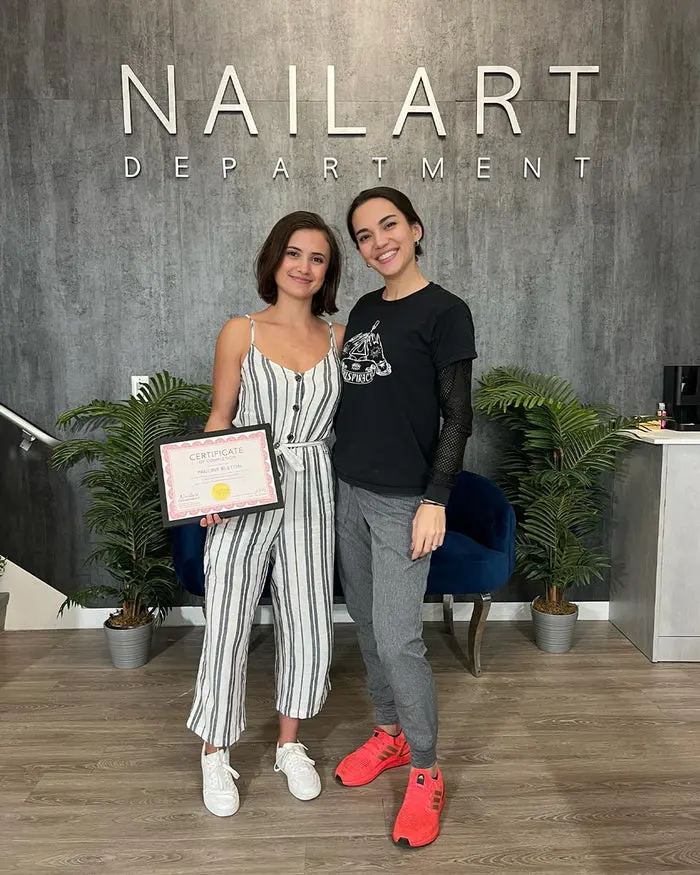 Student completing Russian dry pedicure training