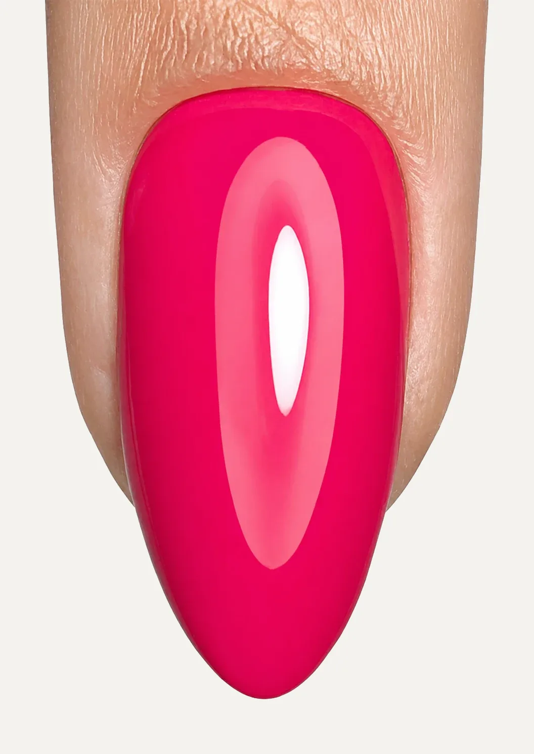 Pink structured gel nail after Russian Manicure