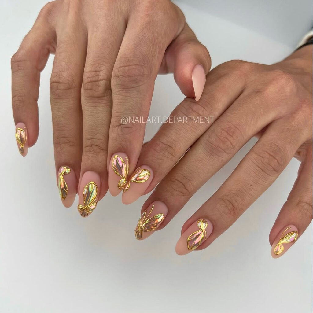 Butterfly nail art design
