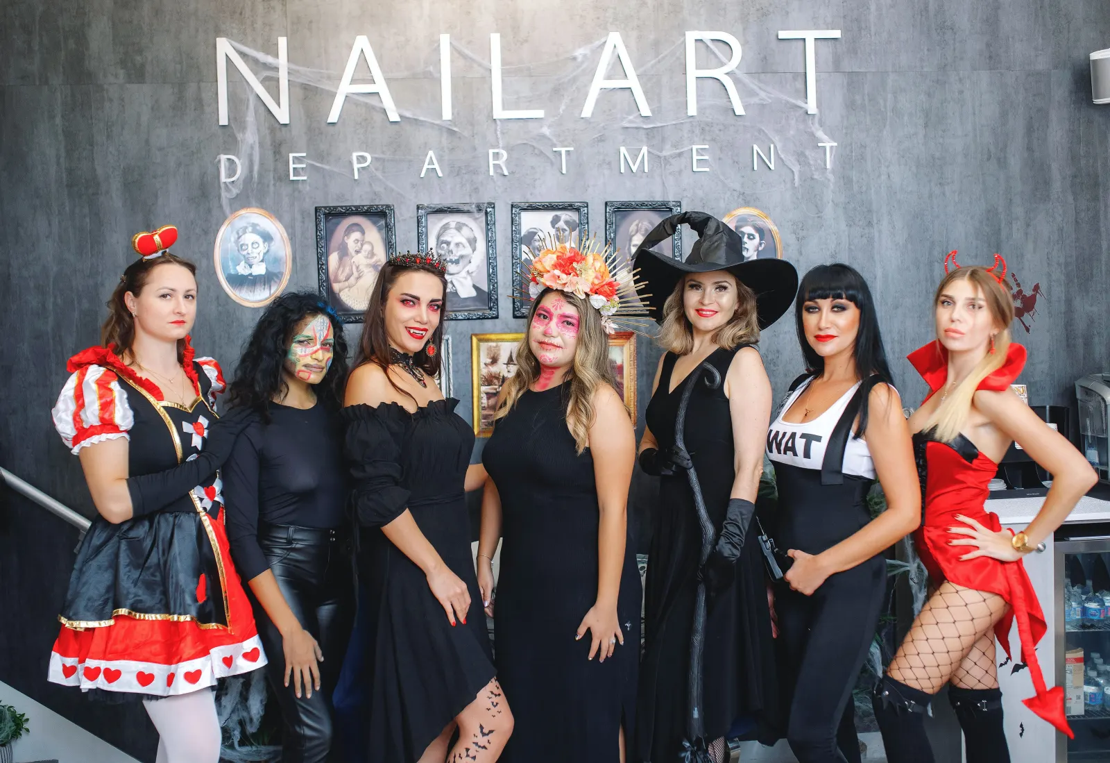 Nail Art Department team during its televised Halloween studio feature